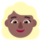 Woman- Medium-Dark Skin Tone- Blond Hair emoji on Microsoft